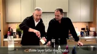 aerolatte  milk frother makes three layer caffè latte macchiato [upl. by Gabe282]