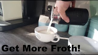 How to Get More Froth from Your Nespresso Coffee Aeroccino  Nespresso tips and help [upl. by Tterej763]