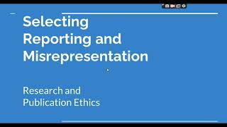 Selective Reporting and Misrepresentation of data Research and Publication ethics Phd coursework [upl. by Boykins]